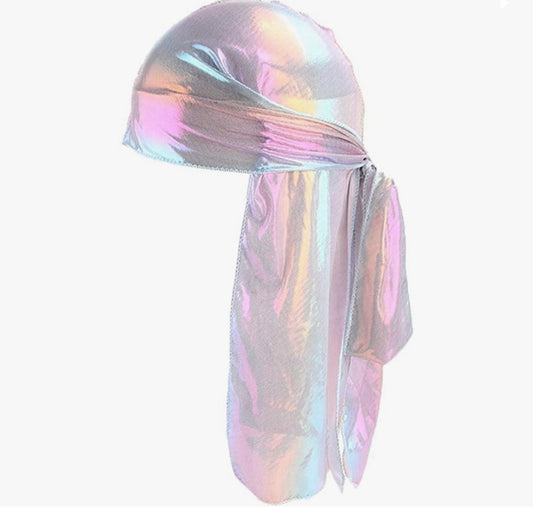 White Holographic Durag