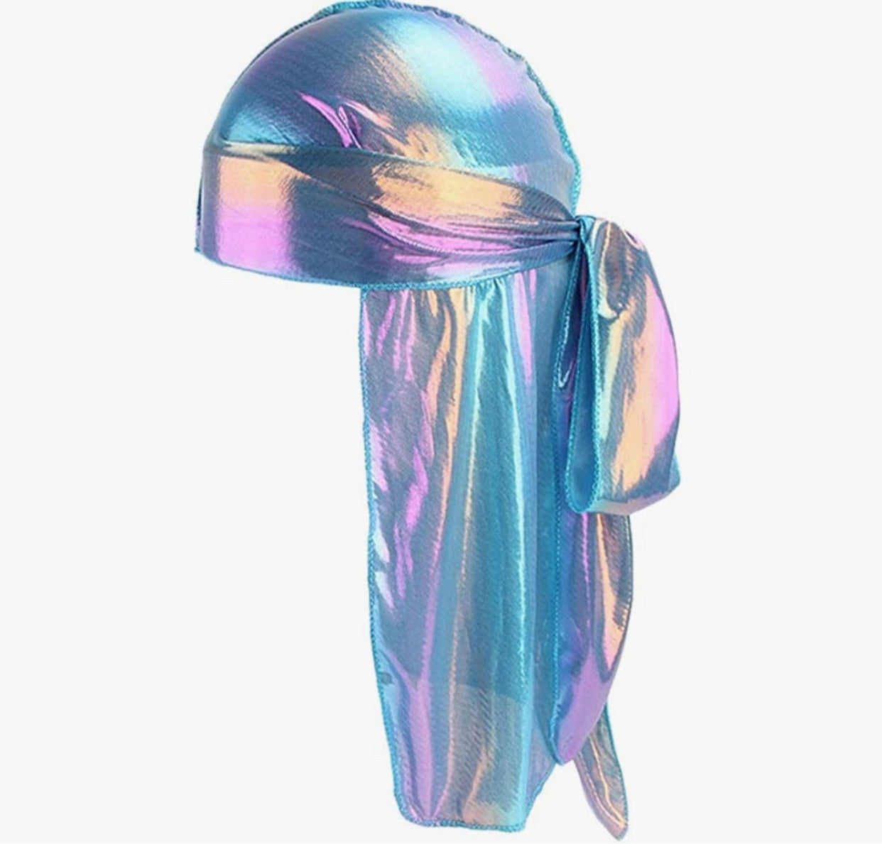 Blue Holographic Durag