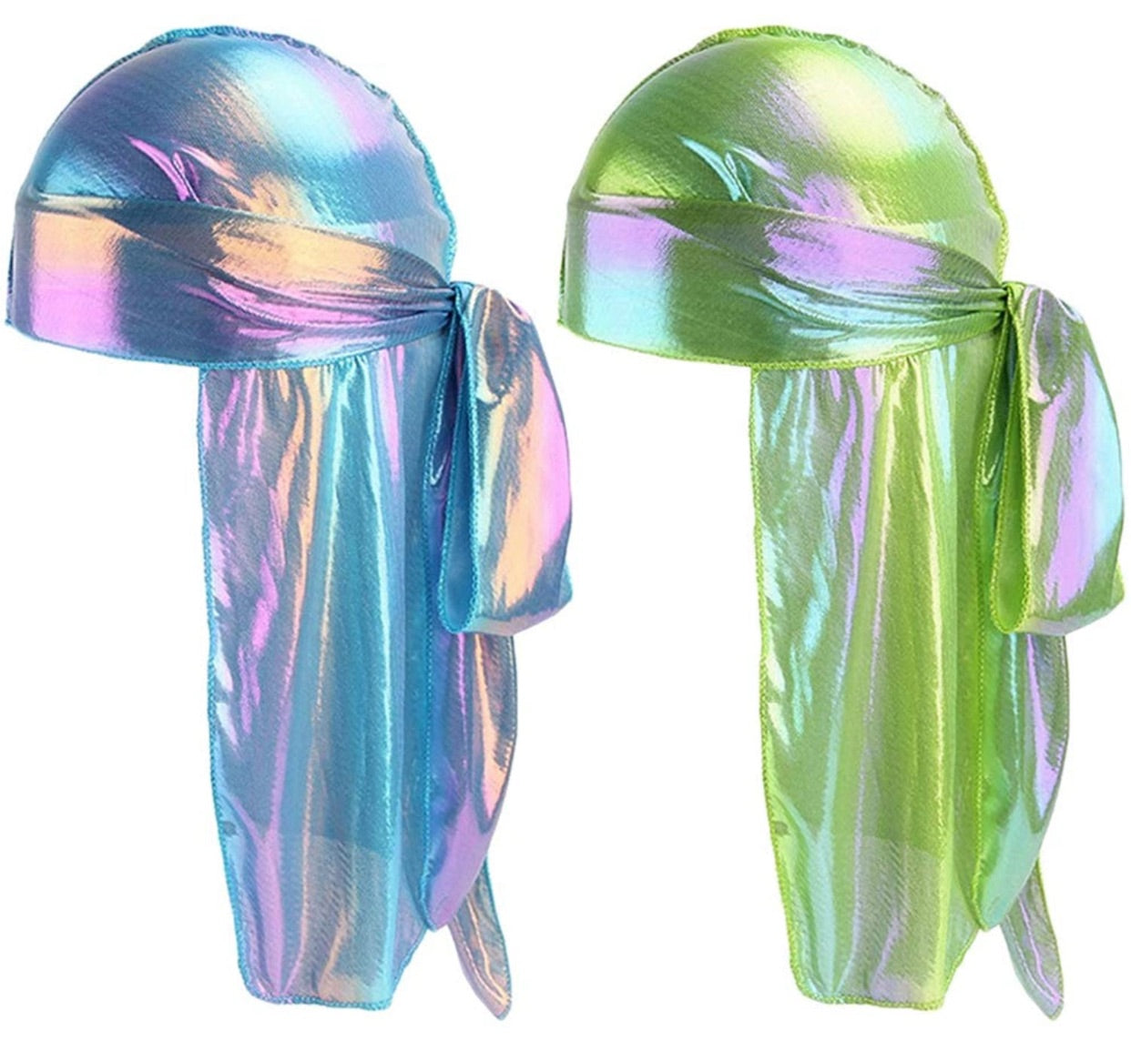 Blue Holographic Durag